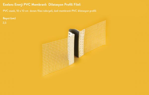 Exelans Enerji PVC Ayarlanabilir Ke Profili Fileli